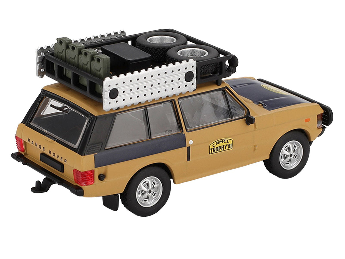 Range Rover with Roofrack "West Germany 1" Christian Swoboda - Knuth Mentel Winner "Camel Trophy Sumatra" (1981) Limited Edition 1/64 Diecast Model Car by Mini GT-Mini GT-ModelCars.com