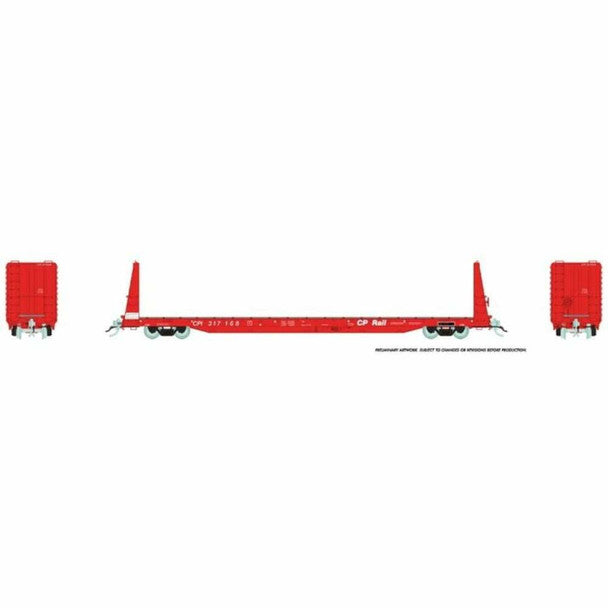 HO CP RAIL FLATCAR RED 6P     