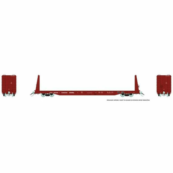 HO CNIS FLATCAR BRWN 6PK      