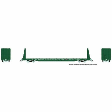 HO BCR FLATCAR GREEN 6PK      