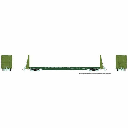 HO BCIT FLATCAR GREEN 6PK     