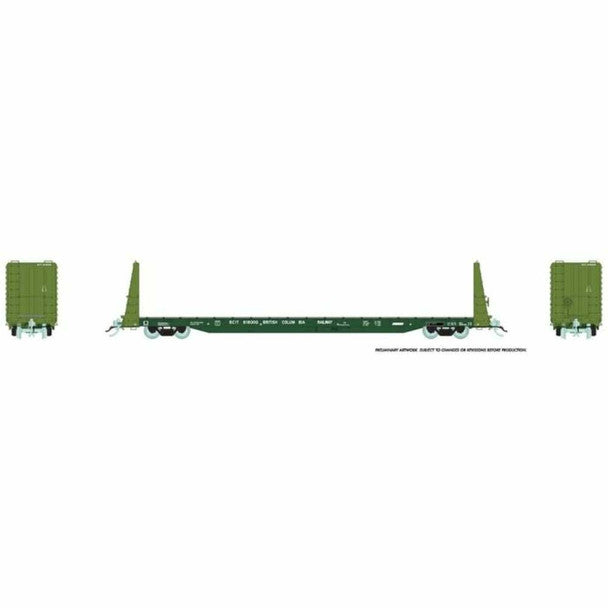 HO BCIT FLATCAR GREEN 6PK     