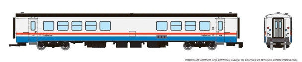 N AMTRAK TURBO COACH #186     