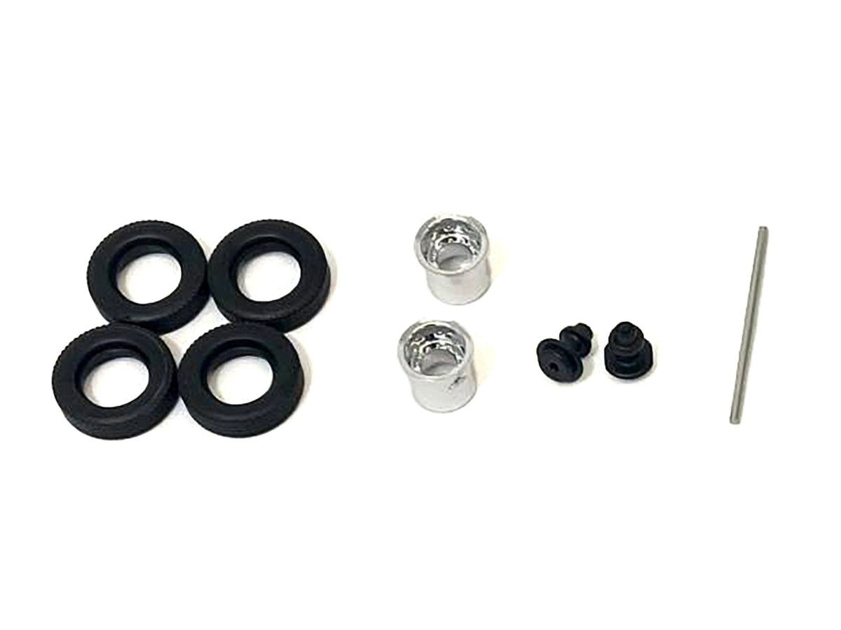 Rear Hypoid Wheelset Chrome 1/87 (HO) Plastic Model by Promotex-Promotex-ModelCars.com