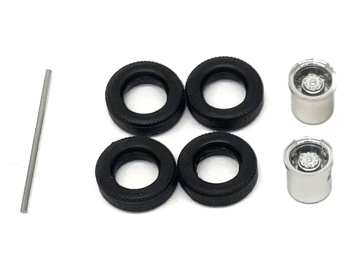 Rear Low Profile Wheelset Chrome 1/87 (HO) Plastic Model by Promotex-Promotex-ModelCars.com