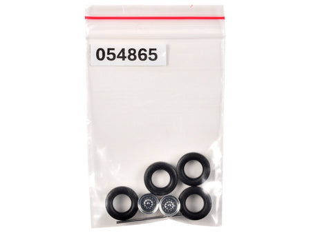 Rear Low Profile Wheelset Chrome 1/87 (HO) Plastic Model by Promotex-Promotex-ModelCars.com
