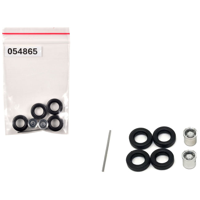 Rear Low Profile Wheelset Chrome 1/87 (HO) Plastic Model by Promotex-Promotex-ModelCars.com