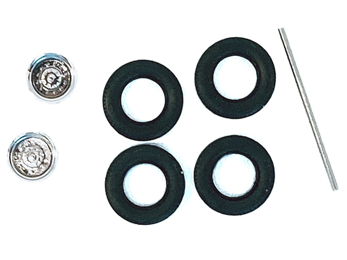 Rear Wheelset Planetary Chrome 1/87 (HO) Plastic Model by Promotex-Promotex-ModelCars.com