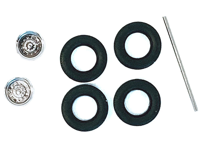Rear Wheelset Planetary Chrome 1/87 (HO) Plastic Model by Promotex-Promotex-ModelCars.com