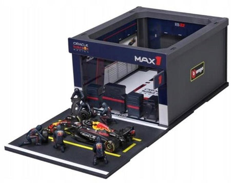 Red Bull Racing Pit Pass Diorama Set with RB21 1 Max Verstappen "Formula One F1 World Championship" (2025) "Formula Racing" Series 1/43 Diecast Model by Bburago-Bburago-ModelCars.com