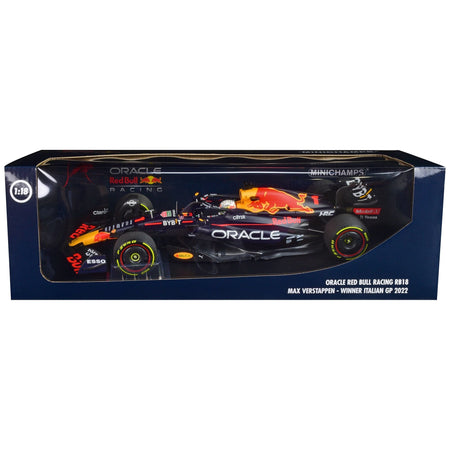 Red Bull Racing RB18 1 Max Verstappen "Oracle" Winner F1 Formula One "French GP" (2022) with Driver Limited Edition to 342 pieces Worldwide 1/18 Diecast Model Car by Minichamps - Minichamps - ModelCars.com