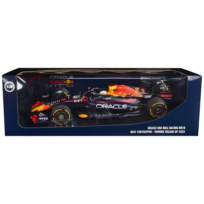 Red Bull Racing RB18 1 Max Verstappen "Oracle" Winner F1 Formula One "French GP" (2022) with Driver Limited Edition to 342 pieces Worldwide 1/18 Diecast Model Car by Minichamps - Minichamps - ModelCars.com