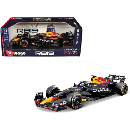 Red Bull Racing RB19 1 Max Verstappen "Oracle" Champion Formula One F1 World Championship (2023) "Race" Series 1/18 Diecast Model Car by Bburago - Bburago - ModelCars.com