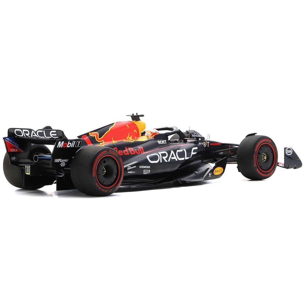 Red Bull Racing RB19 1 Max Verstappen "Oracle" Winner "40th Career Win" Formula One F1 "Spanish GP" (2023) and Acrylic Display Case 1/18 Model Car by Spark - Spark - ModelCars.com