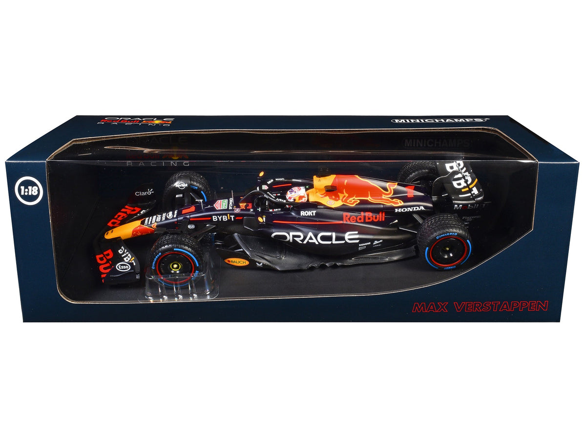 Red Bull Racing RB19 #1 Max Verstappen "Oracle" Winner F1 Formula One "Dutch GP" (2023) with Driver Limited Edition to 230 pieces Worldwide 1/18 Diecast Model Car by Minichamps-Minichamps-ModelCars.com