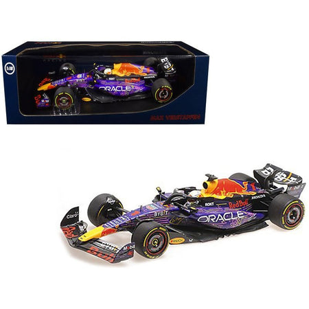 Red Bull Racing RB19 1 Max Verstappen "Oracle" Winner F1 Formula One "Las Vegas GP" (2023) with Driver Limited Edition to 390 pieces Worldwide 1/18 Diecast Model Car by Minichamps - Minichamps - ModelCars.com