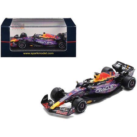 Red Bull Racing RB19 1 Max Verstappen "Oracle" Winner Formula One F1 "Las Vegas GP" (2023) 1/64 Diecast Model Car by Spark - Spark - ModelCars.com