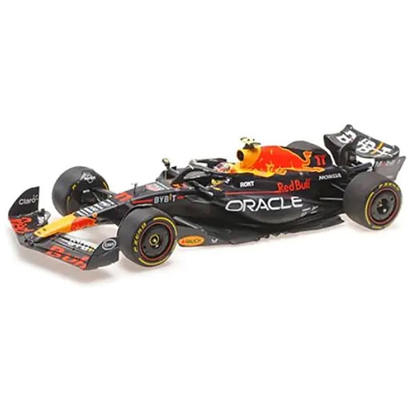 Red Bull Racing RB19 11 Sergio Perez "Oracle" 2nd Place F1 Formula One "Italian GP" (2023) with Driver Limited Edition to 108 pieces Worldwide 1/18 Diecast Model Car by Minichamps - Minichamps - ModelCars.com
