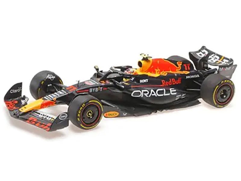 Red Bull Racing RB19 #11 Sergio Perez "Oracle" 2nd Place F1 Formula One "Italian GP" (2023) with Driver Limited Edition to 108 pieces Worldwide 1/18 Diecast Model Car by Minichamps-Minichamps-ModelCars.com