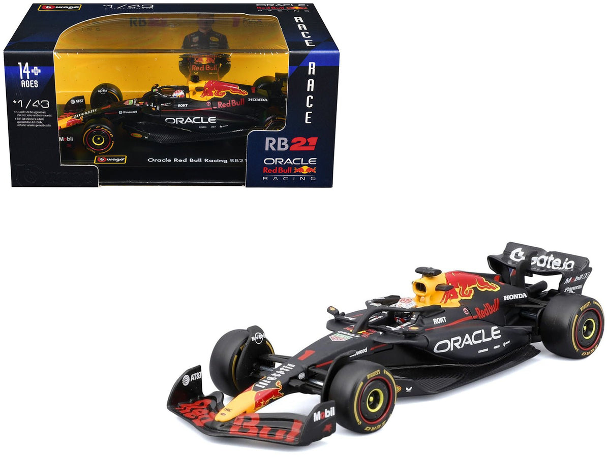 Red Bull Racing RB21 1 Max Verstappen "Formula One F1 World Championship" (2025) with Display Case "Race" Series 1/43 Diecast Model Car by Bburago-Bburago-ModelCars.com