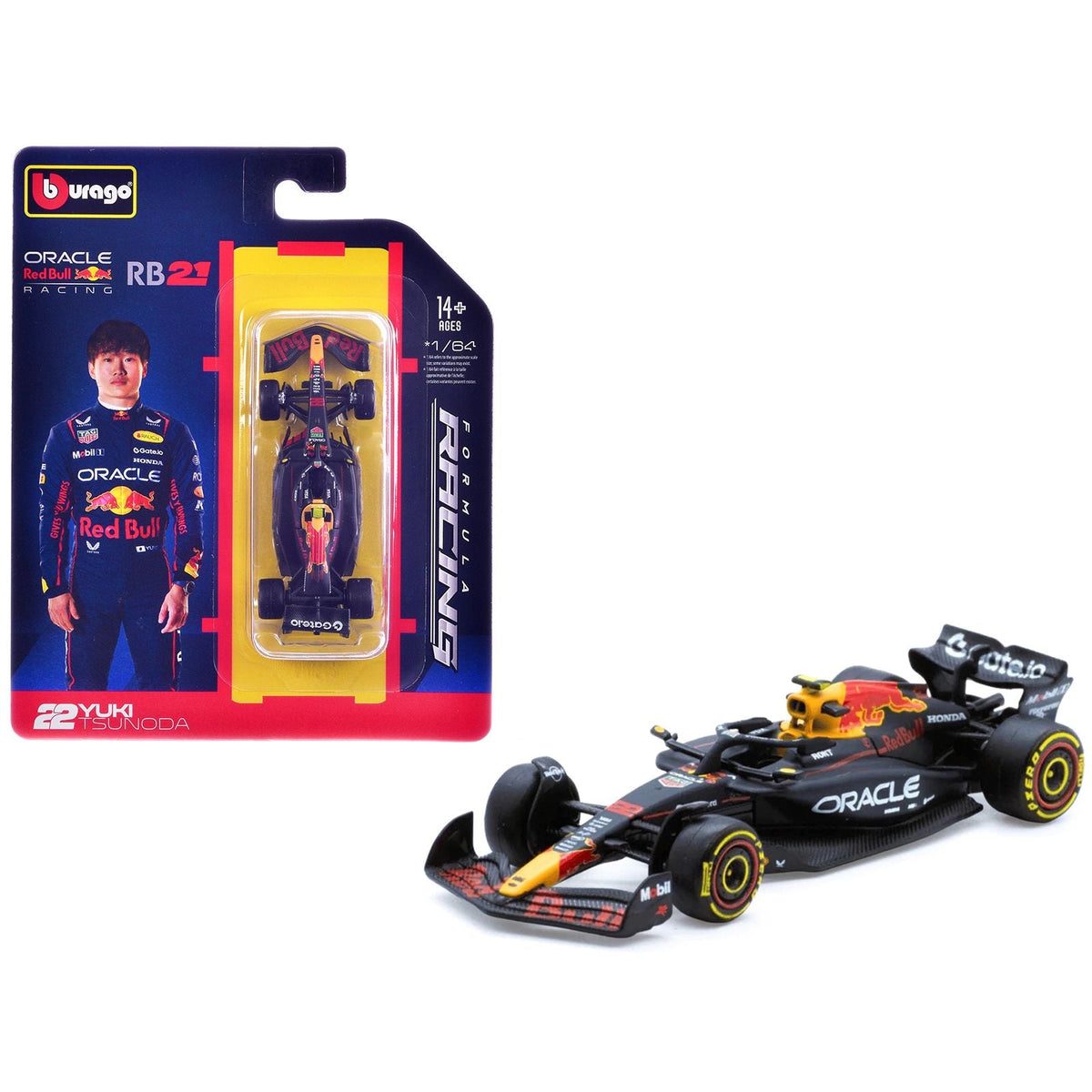 Red Bull Racing RB21 #22 Yuki Tsunoda Formula One F1 World Championship (2025) "Formula Racing" Series 1/64 Diecast Model Car by Bburago-Bburago-ModelCars.com