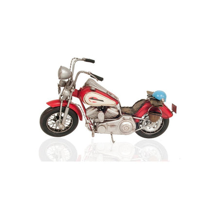 Red Harley - Davidson Motorcycle Metal Handmade - Old Modern - ModelCars.com