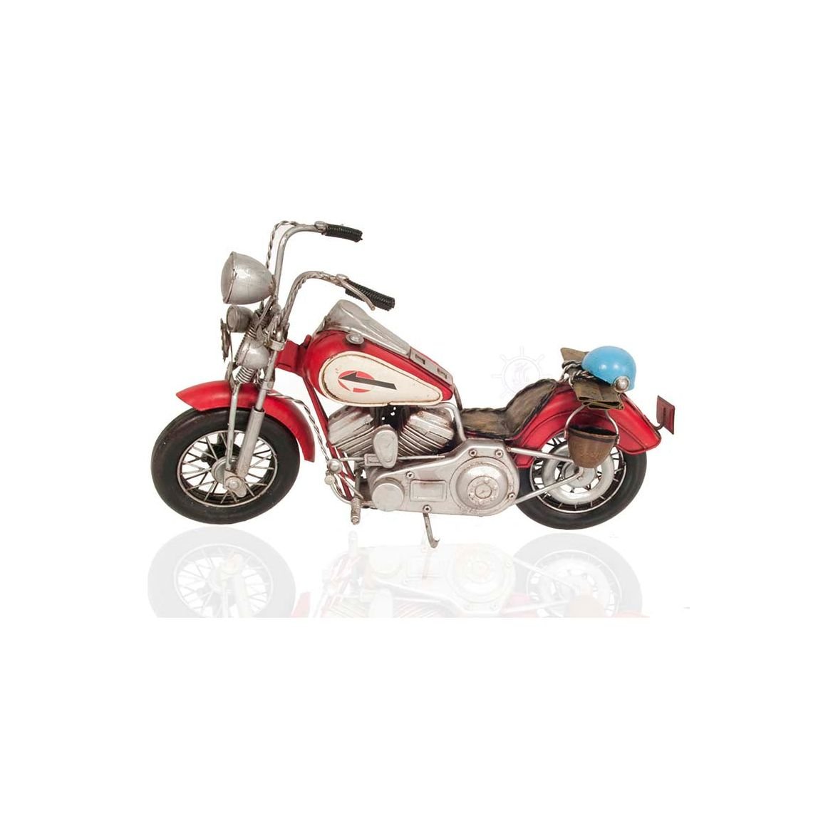 Red Harley - Davidson Motorcycle Metal Handmade - Old Modern - ModelCars.com