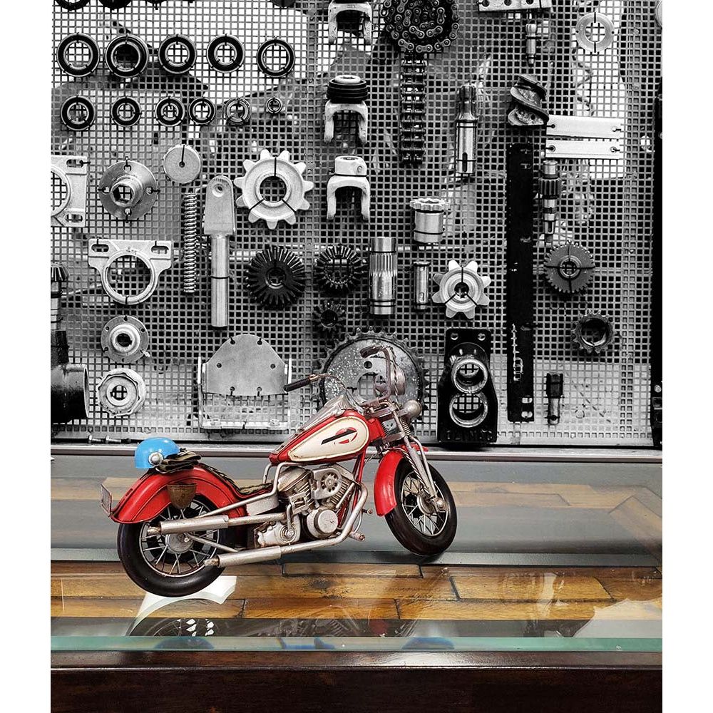 Red Harley - Davidson Motorcycle Metal Handmade - Old Modern - ModelCars.com