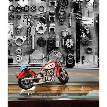 Red Harley - Davidson Motorcycle Metal Handmade - Old Modern - ModelCars.com