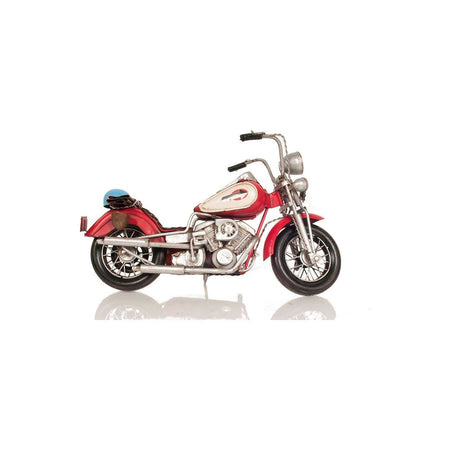 Red Harley - Davidson Motorcycle Metal Handmade - Old Modern - ModelCars.com