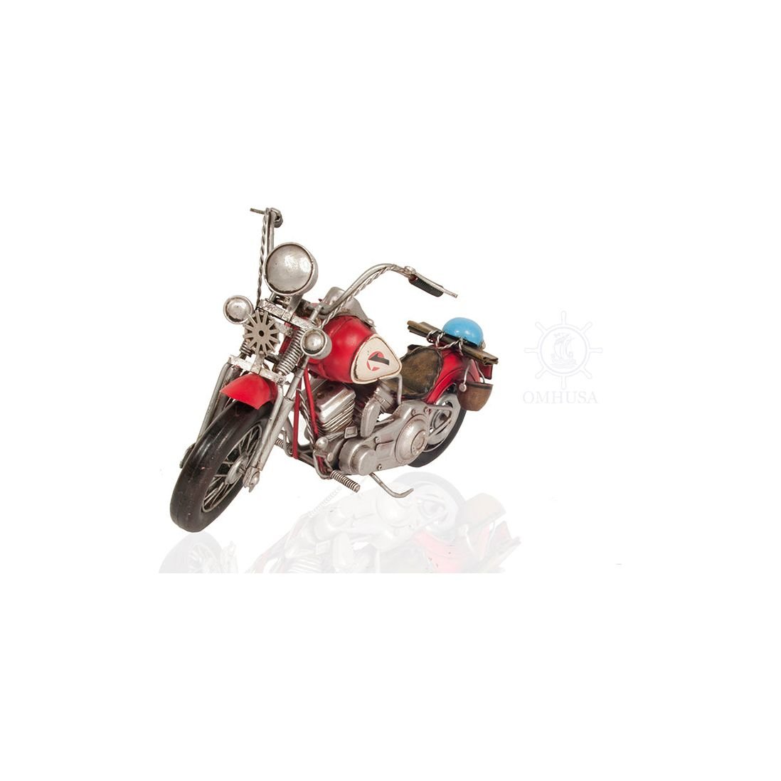 Red Harley - Davidson Motorcycle Metal Handmade - Old Modern - ModelCars.com