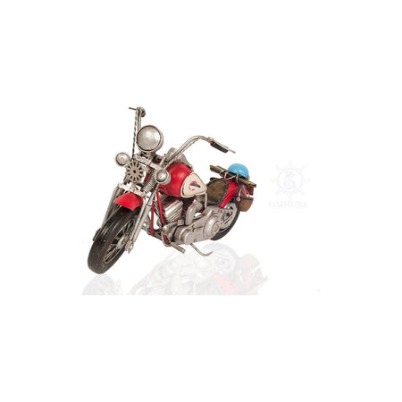 Red Harley - Davidson Motorcycle Metal Handmade - Old Modern - ModelCars.com
