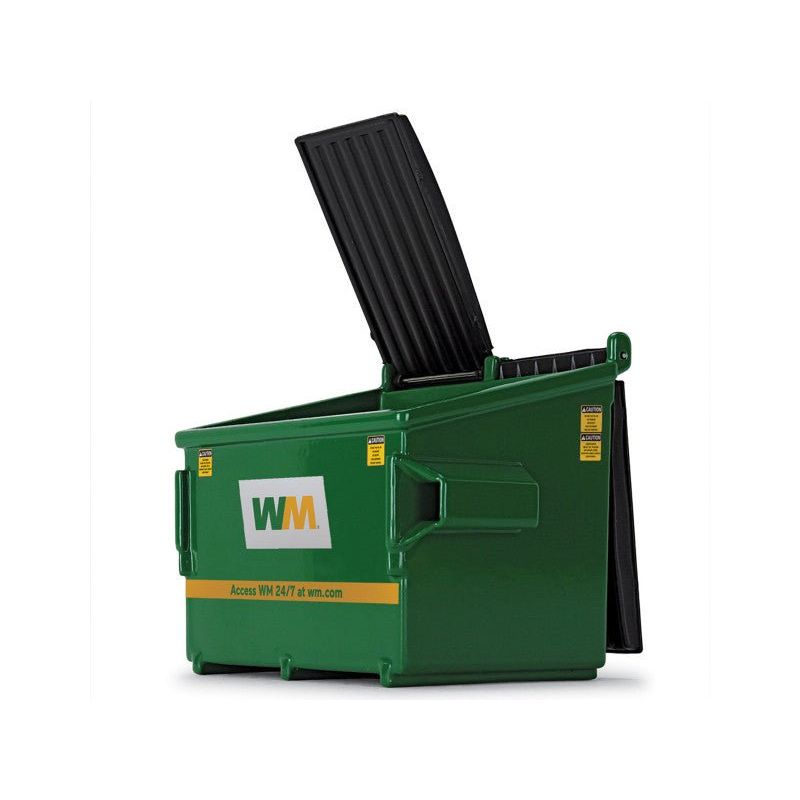 Refuse Trash Bin "Waste Management" Green Version D 1/34 Diecast Model by First Gear - First Gear - ModelCars.com