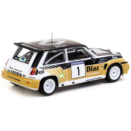 Renault 5 MAXI Turbo 1 Francois Chatriot - Michel Perin "Societe Diac" Winner "Rallye du Var" (1986) "Hobby64" Series 1/64 Diecast Model by Tarmac Works - Tarmac Works - ModelCars.com