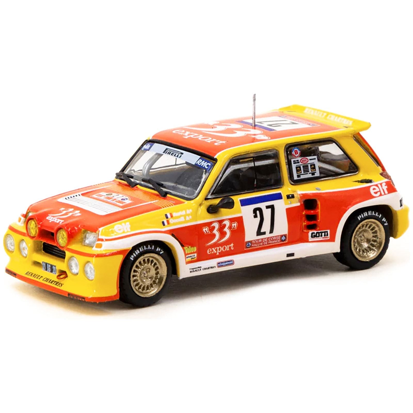Renault 5 MAXI Turbo 27 Didier Auriol - Bernard Occelli "Tour de Corse - Rallye de France" (1985) "Hobby64" Series 1/64 Diecast Model Car by Tarmac Works - Tarmac Works - ModelCars.com