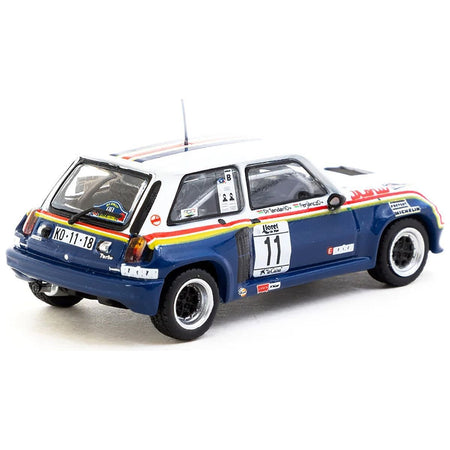 Renault 5 Turbo #11 Attila Ferjancz - Janos Tandari "Rothmans Racing" "Rally Costa Brava" (1985) "Hobby64" Series 1/64 Diecast Model by Tarmac Works-Tarmac Works-ModelCars.com