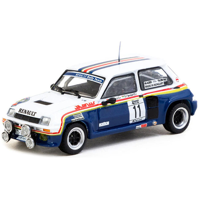 Renault 5 Turbo #11 Attila Ferjancz - Janos Tandari "Rothmans Racing" "Rally Costa Brava" (1985) "Hobby64" Series 1/64 Diecast Model by Tarmac Works-Tarmac Works-ModelCars.com