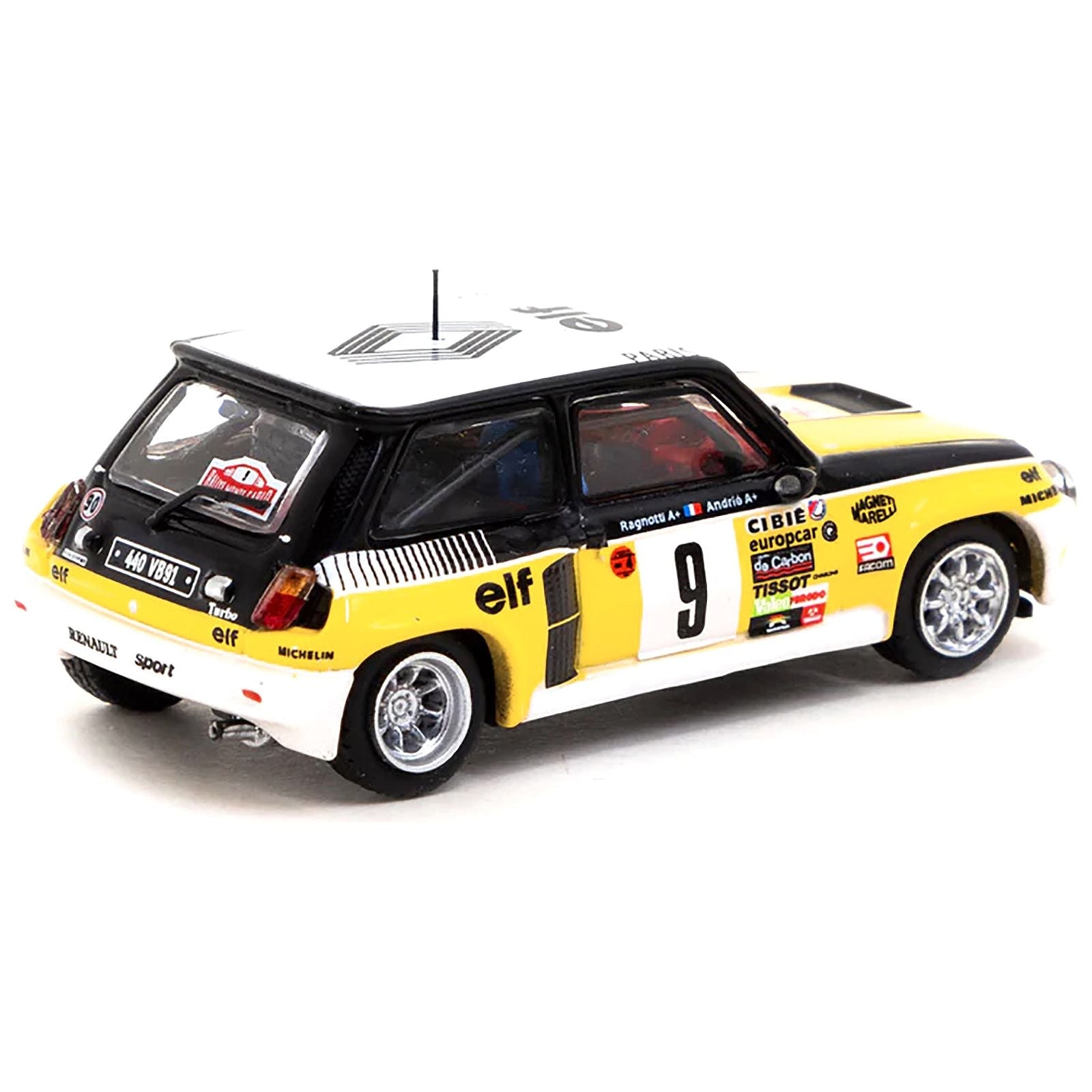 Renault 5 Turbo 9 Jean Ragnotti - Jean - Marc Andrie Winner "Monte Carlo Rally" (1981) "Hobby64" Series 1/64 Diecast Model by Tarmac Works - Tarmac Works - ModelCars.com