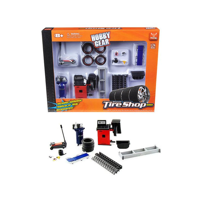 Repair Tire Shop Accessories Tool Set for 1/24 Scale Models by Phoenix Toys - Phoenix Toys - ModelCars.com