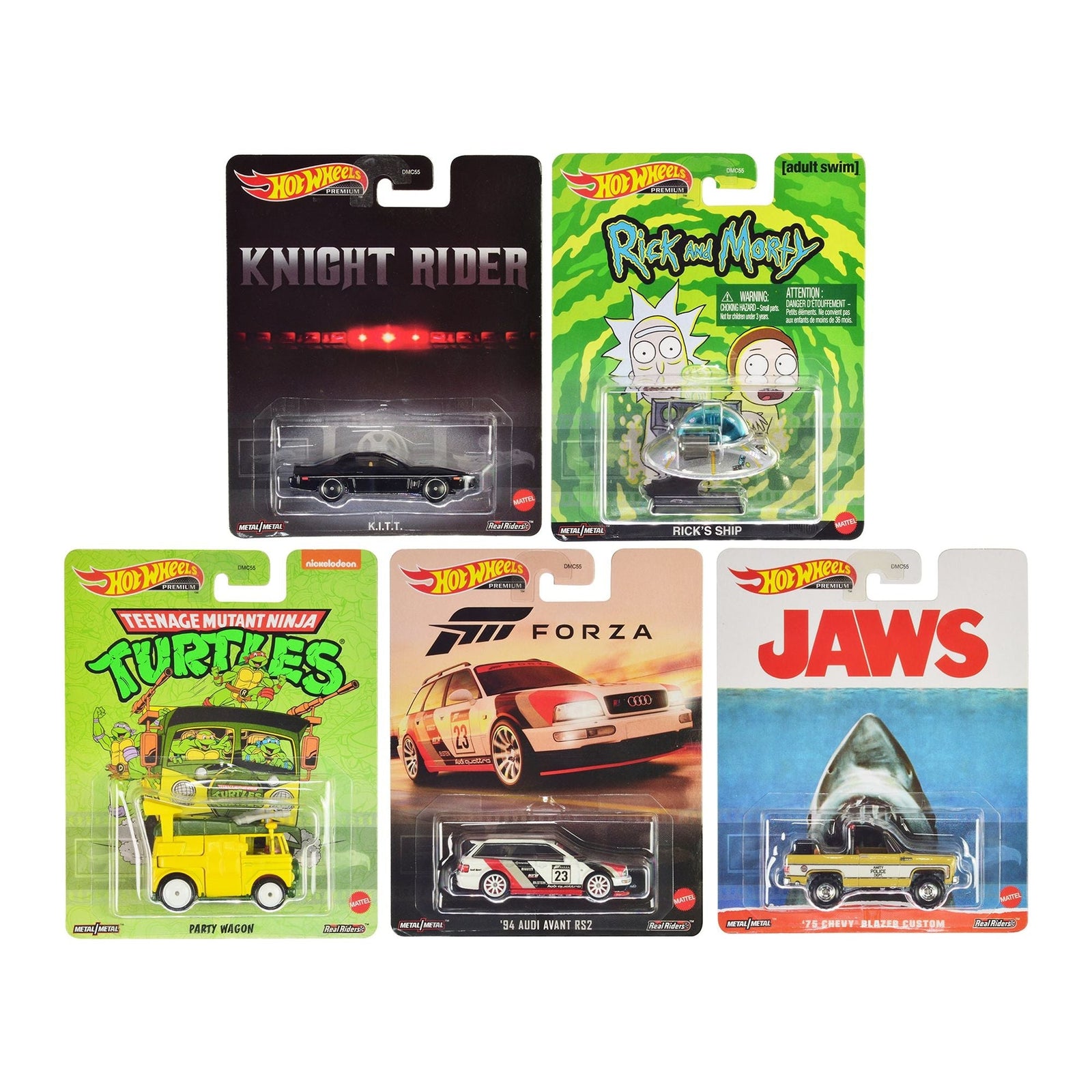 "Retro Entertainment 2023" Q Case 5 piece Set Diecast Model Cars by Hot Wheels - Motormax - ModelCars.com