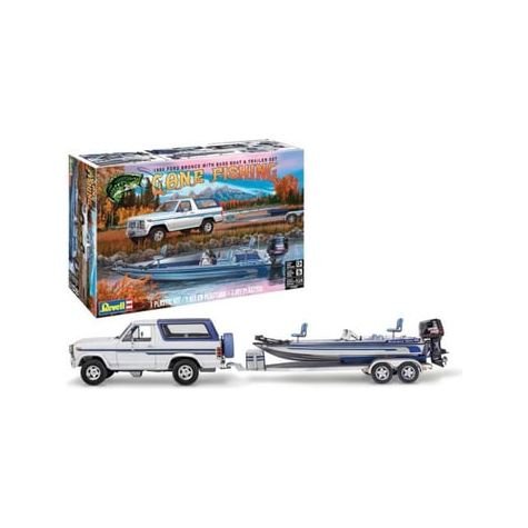 Revell 1/24 1980 Ford Bronco & Bass Boat w/Trailer Model Kit - Revell - ModelCars.com