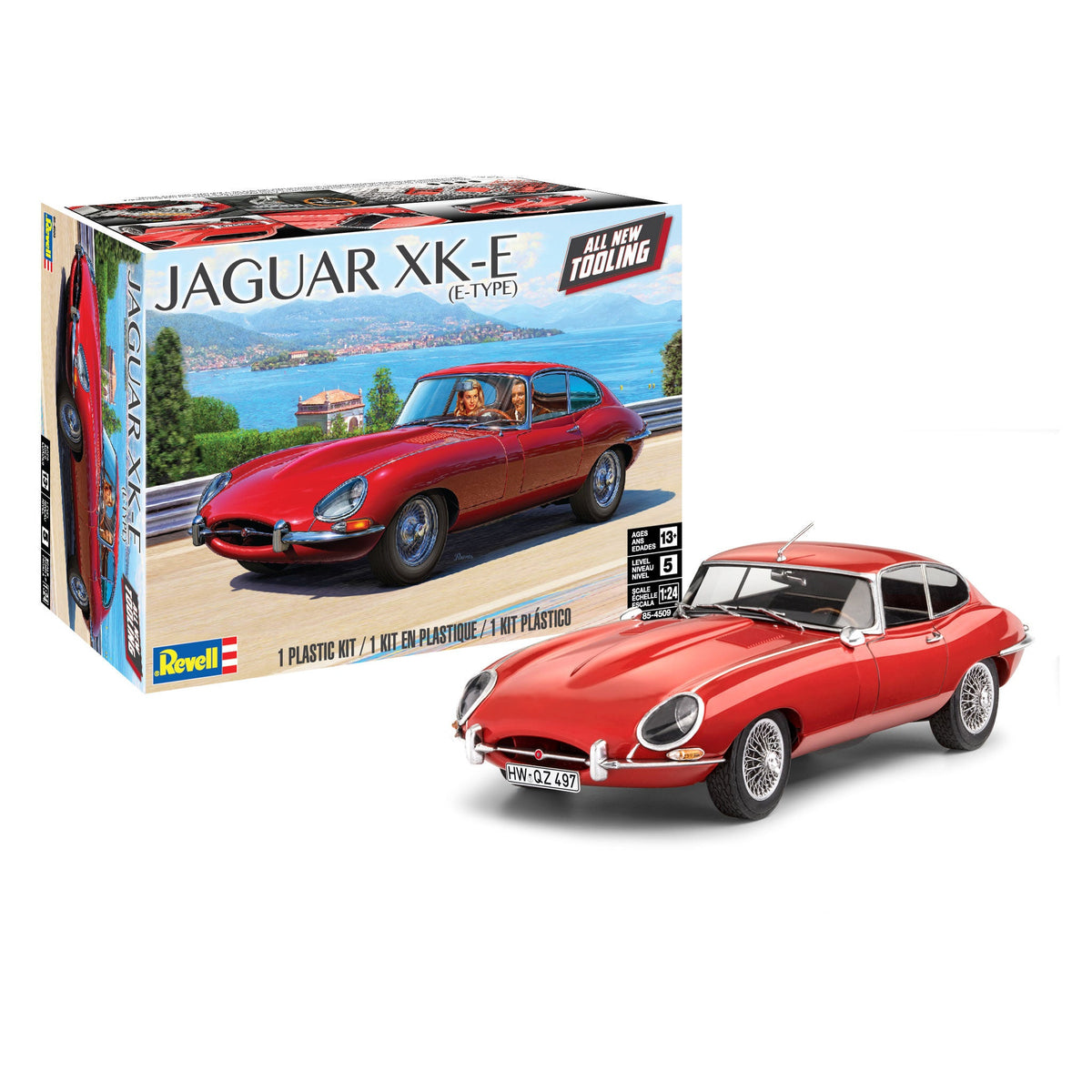 Revell Jaguar XK-E (E-Type) 1/24 Scale Model Kit-Revell-ModelCars.com