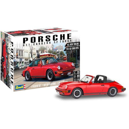 Revell Porsche 911 Carrera 3.2 TARGA 1:24 Scale Model Kit Bundle-Modelcars.com-ModelCars.com