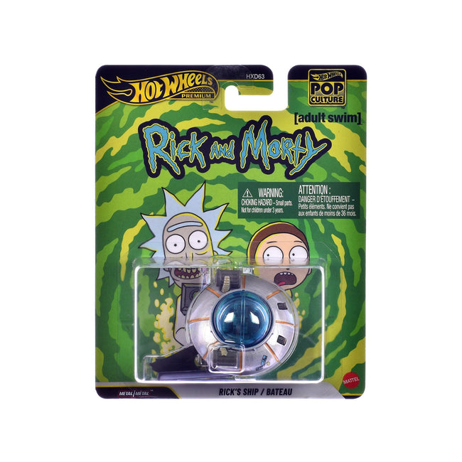 Rick's Ship Silver "Rick and Morty" (2013-Current) TV Series "Pop Culture" Series Diecast Model Car by Hot Wheels-Hotwheels-ModelCars.com