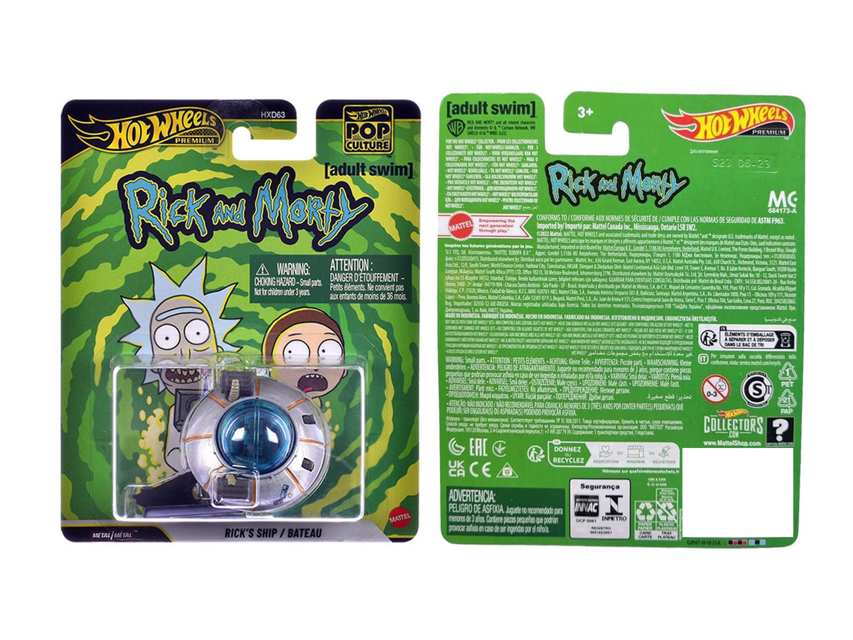 Rick's Ship Silver "Rick and Morty" (2013-Current) TV Series "Pop Culture" Series Diecast Model Car by Hot Wheels-Hotwheels-ModelCars.com