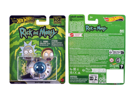 Rick's Ship Silver "Rick and Morty" (2013-Current) TV Series "Pop Culture" Series Diecast Model Car by Hot Wheels-Hotwheels-ModelCars.com