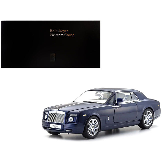 Rolls Royce Phantom Coupe Blue Metallic 1/18 Diecast Model Car by Kyosho-Kyosho-ModelCars.com