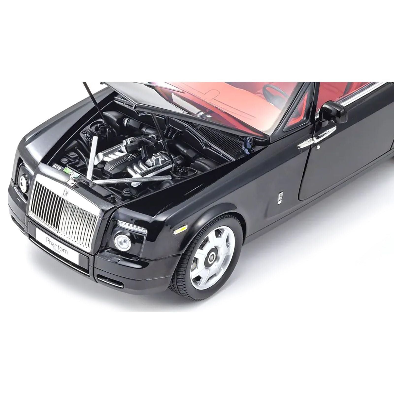 Rolls Royce Phantom Coupe Diamond Black with Red Interior 1/18 Diecast Model Car by Kyosho - Kyosho - ModelCars.com