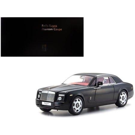 Rolls Royce Phantom Coupe Diamond Black with Red Interior 1/18 Diecast Model Car by Kyosho - Kyosho - ModelCars.com
