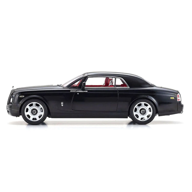 Rolls Royce Phantom Coupe Diamond Black with Red Interior 1/18 Diecast Model Car by Kyosho-Kyosho-ModelCars.com